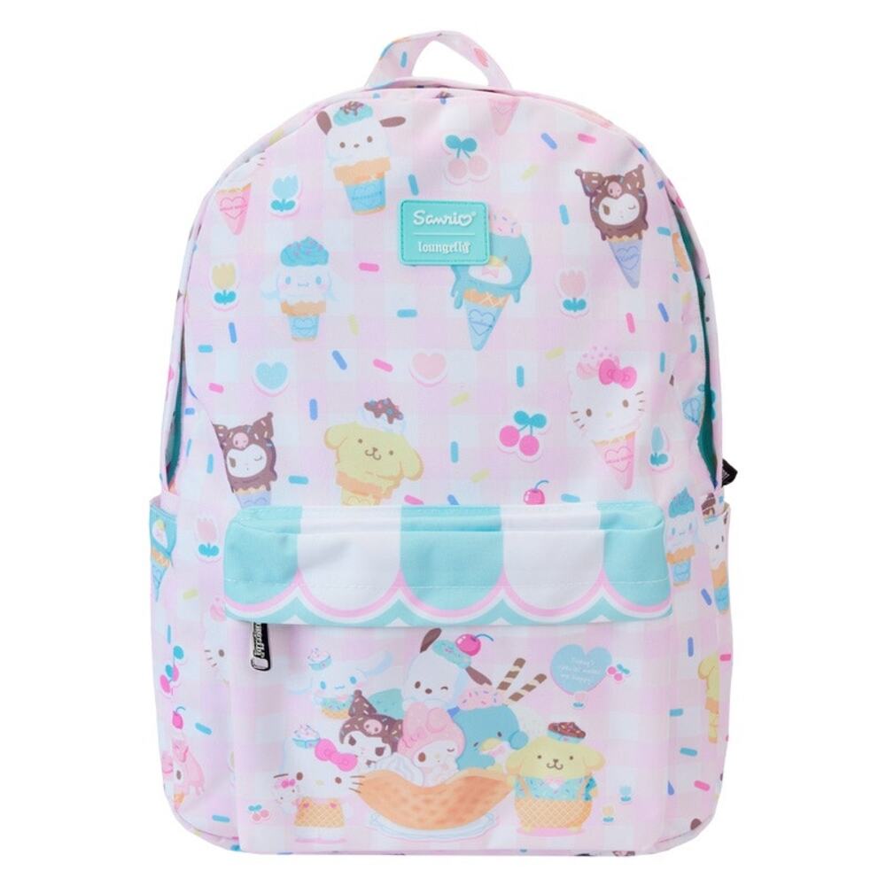 Sanrio Hello Kitty & Friends Sweets All-Over Print Nylon Full-Size Backpack- NWT